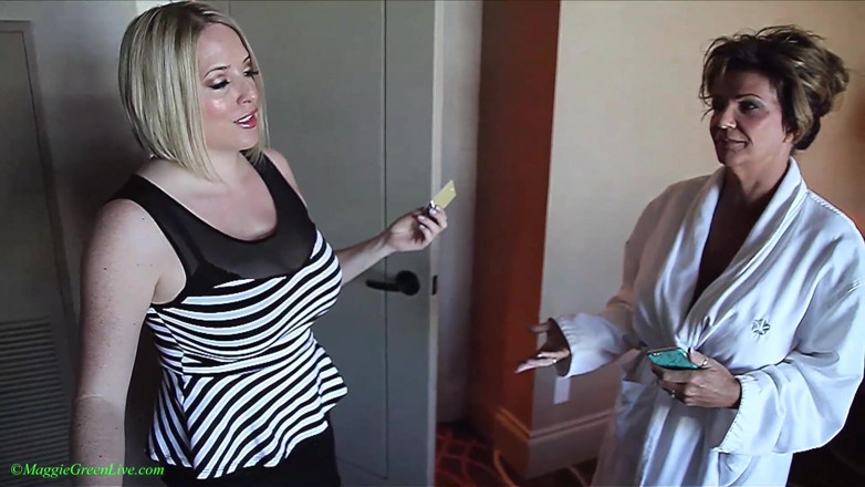 Maggie Green: Hot lesbians Maggie Green  &amp; Deauxma licking pussy in a hotel!