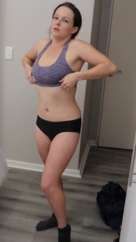 Getting Naked - Taking off My Gym Clothes