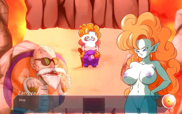 Hentai produce: Zangya наслаждается огромным членом, долбя ее маленькую киску сзади - Kame Paradise 3