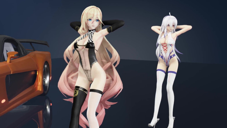 MikuMotion: Chokladkräm duet striptease; Svarta strumpor; Vita strumpor; Racing trikåer