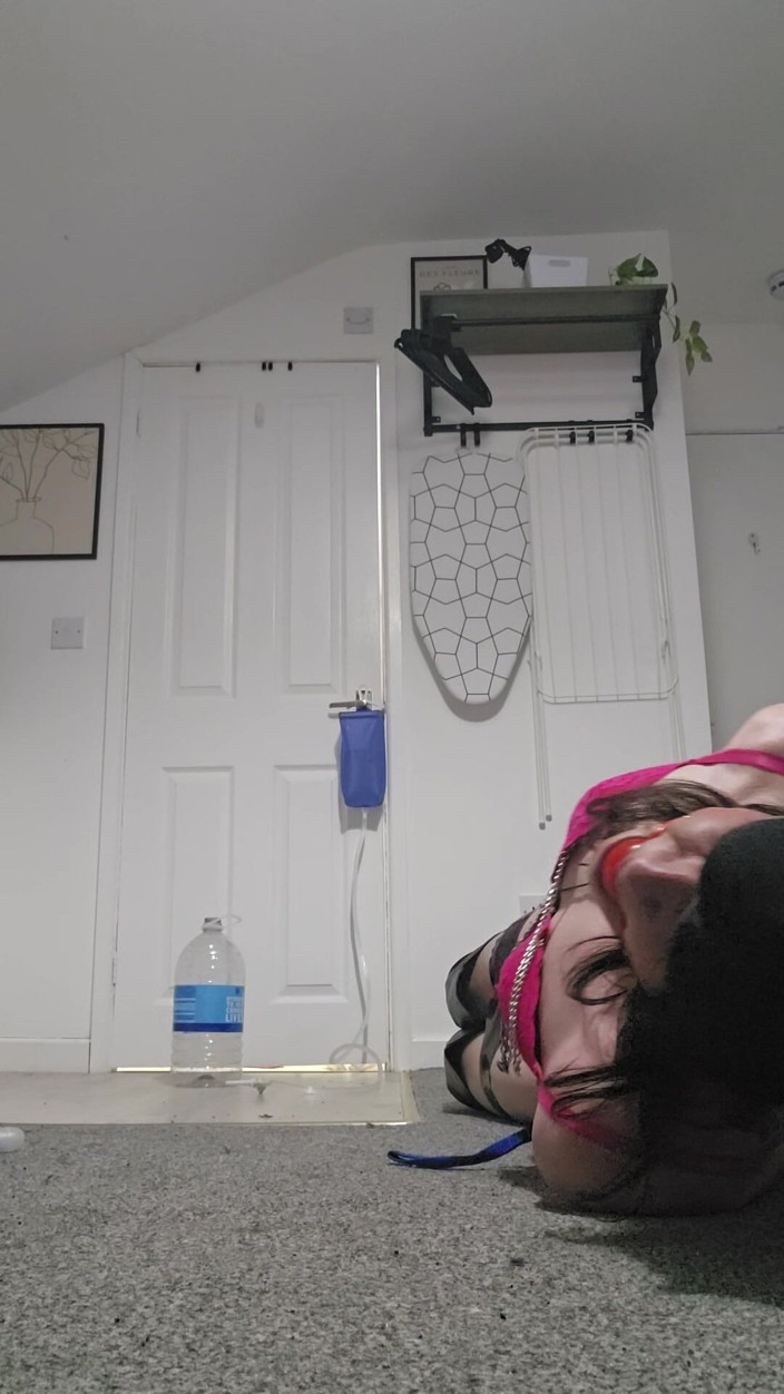 sissychristel: Huge Sissy Enema, Plugged and Hogged