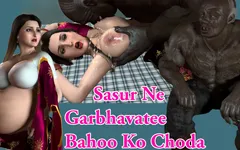 Desi Pregnant Bahu Savita and Big Black Sasur in Breast Milk Fetish