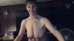 Granny Saggy Boobs and Belly Sucking Dick and Pussy Creampie