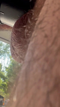 Cumshot in Front of Open Door