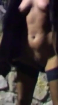 Nina Lisa: Lisa Peeing Outdoor in the Night