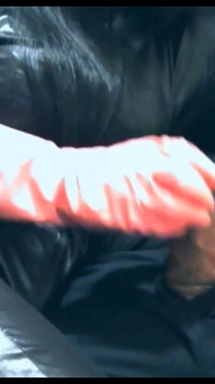 Pink Rubber Gloves Mistress Jerking Slave to Eruption