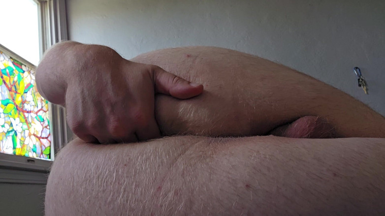 Hairy Cubb: Fucking my chubby white ass with a dildo