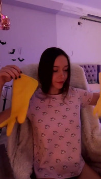 Caressing My Holes in My Gloves