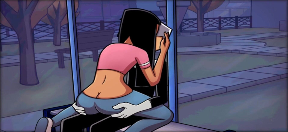 Hentai World: Park amity całuje się z nocą gwiazdy college'u