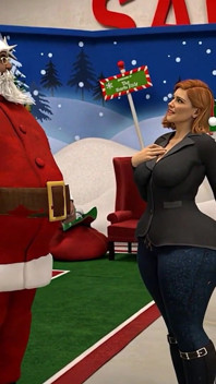 PAWG MILF si vezme tlustého černého ptáka od Santy