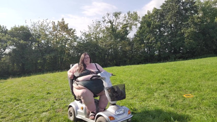 SSBBWLadyBrads: Riding my new mobility scooter