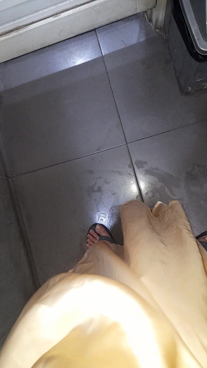 Naomisinka: Long Gold Satin Dress Masturbation Cum