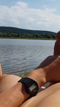 Veřejné jezero HJ a Spooning + Břicho Cum