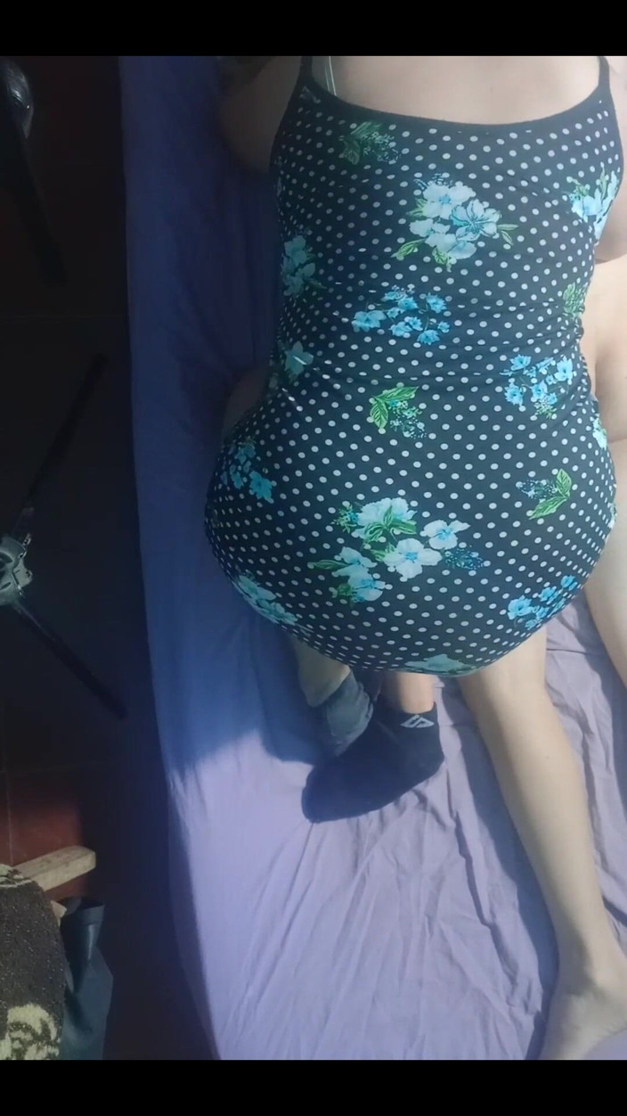 Fitcure1: Short Dress and Magic Hands on the Mattress