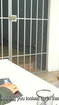 Sex in Jail! Ebony Godess with a Huge Ass Sucks the Cop's Dick and Rides Him Hard to Get Her Bail up!