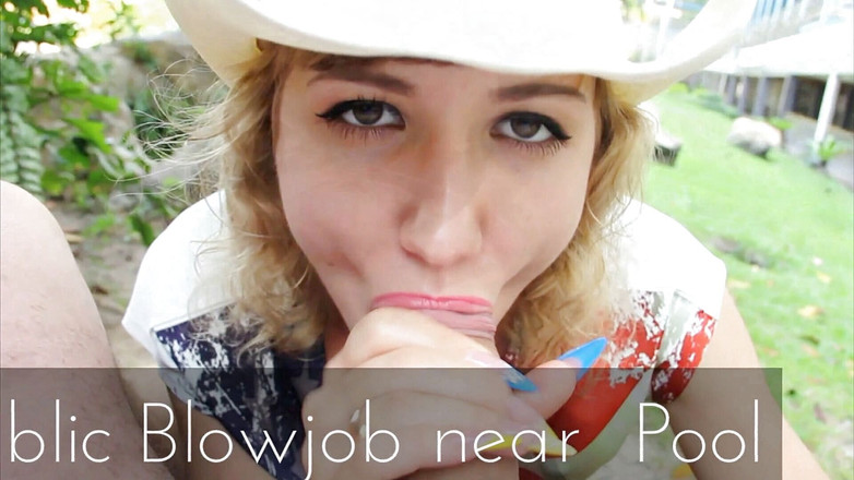 Angel The Dreamgirl: Havuzun yanında açık havada oral seks