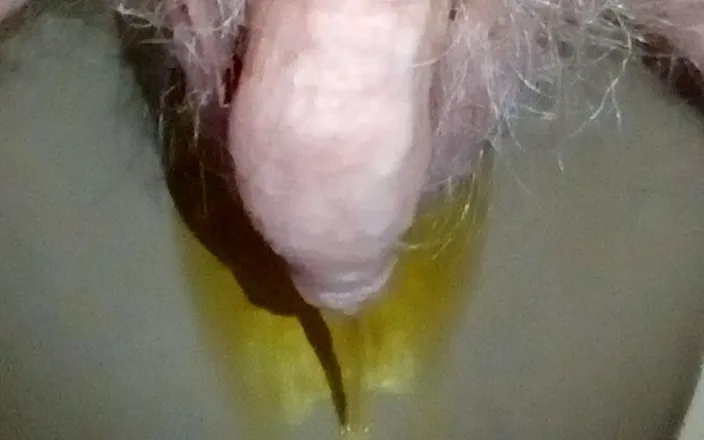 Sex hub male: Closeup of John pissing in the porta potty