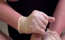 Maria Kane: Biała rękawiczka ręczna robota z ogromnym wytryskiem