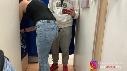Our Secrets: Surprise cum in her panties in store changing room