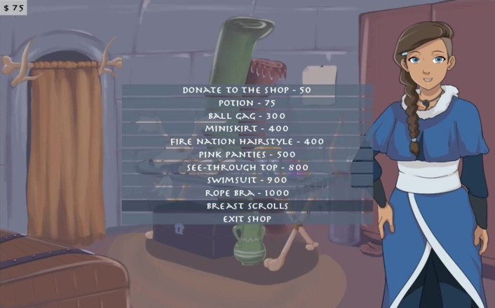 Cartoon Play: Four elements trainer part 2 (Book 1 water) (Slave route)