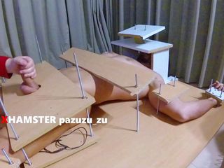 Pazuzu zu: Femdom feet tickling and tease. Handjob with ruined orgasm