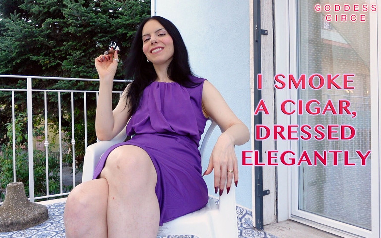 I Smoke a Cigar, Dressed Elegantly (Goddess Circe)
