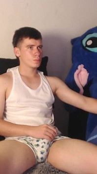 Big Young Latino Masturbates Over Pants