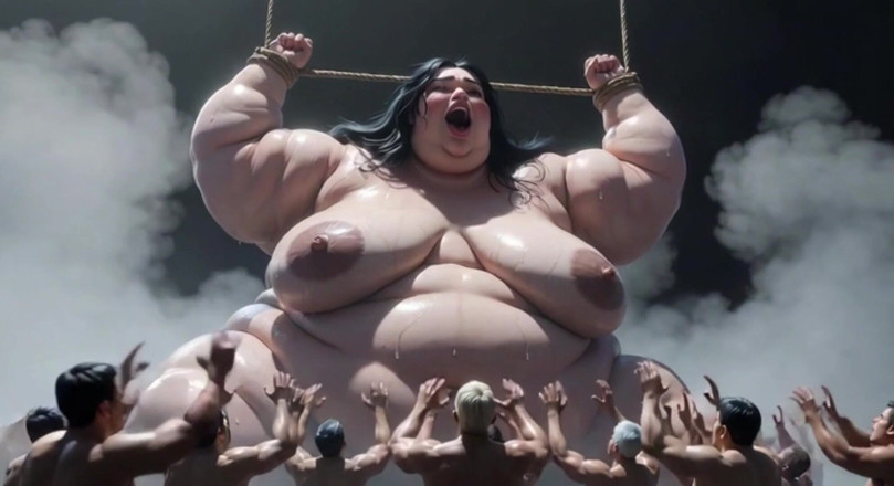 YOUR BEST FANTASY: 巨大なSSBBWが縛られて - 小さな男たちが彼女の濡れた秘部の中を深く探る