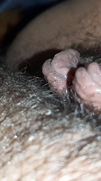Hairy Pussy Licking with Quick Orgasm Close-up