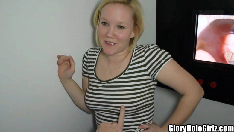 Glory Hole Girlz: Puffy Nipple Black Cock Sucking Fucking Glory Hole Blonde Bitch...