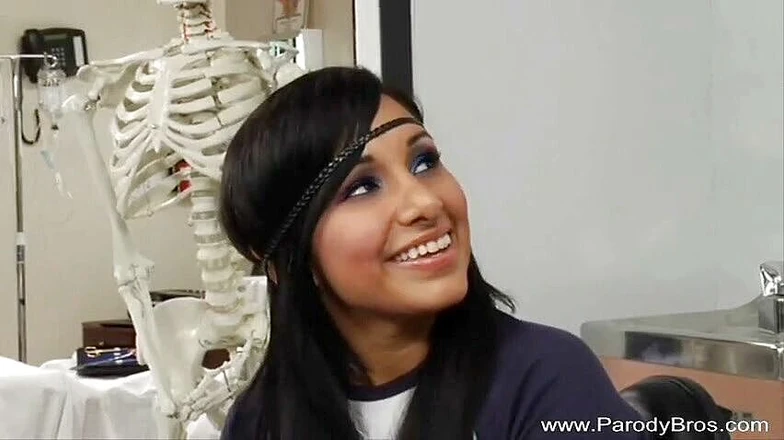Parody Bros: Dark haired slut deepthroating hard dick