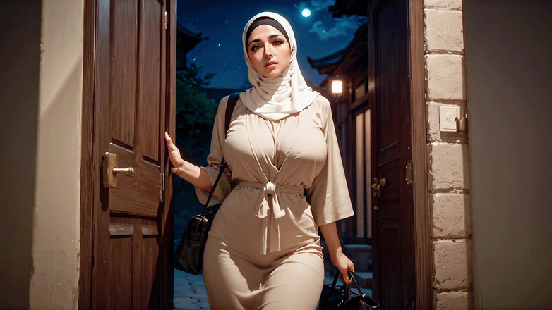 PyxelAi: Malam liar isteri hijab Ai yang dihasilkan - Pengalaman