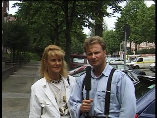 Lucky Cooch: Blonde milf giving an interview