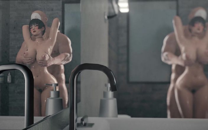 Velvixian 3D: Nyotengu lagi mandi (versi cowok kulit putih)