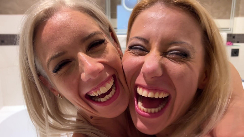 NM fetish femdom videos by Princess Nikki Cruel: Horny Lesbians Eat Each Outher's Pussy in the Bathroom