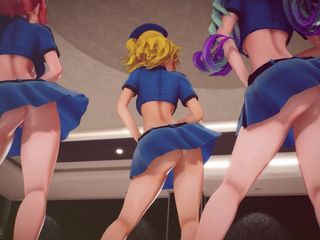 Mmd anime girls: Mmd R-18 fete anime clip sexy cu dans 286