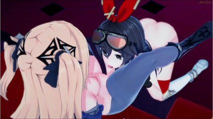 Hentai Smash: Fischl e Amber fanno sesso lesbico, si scopano a vicenda...
