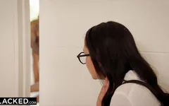 Blacked I caught my step sister with two black guys