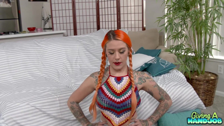 Giving A Handjob: Alt bogini Quinn Carter POV Ręczna robota i połyka to...