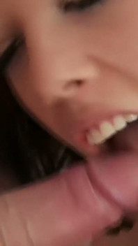 Petite Brunette Fucked on the Sage Couch
