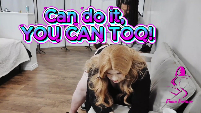 Fiona Fortune: 계집애 트레이너와 격려 BBC 애널 인종 간 크로스드레서 피오나 포춘