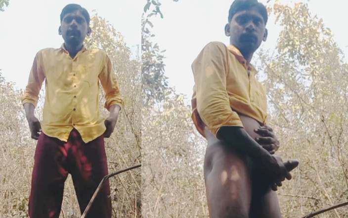 Rajesh Playboy 993: Rajesh Playboy 993 Outdoor Masturbating Big Cock and Cumming. Spanking Butt...