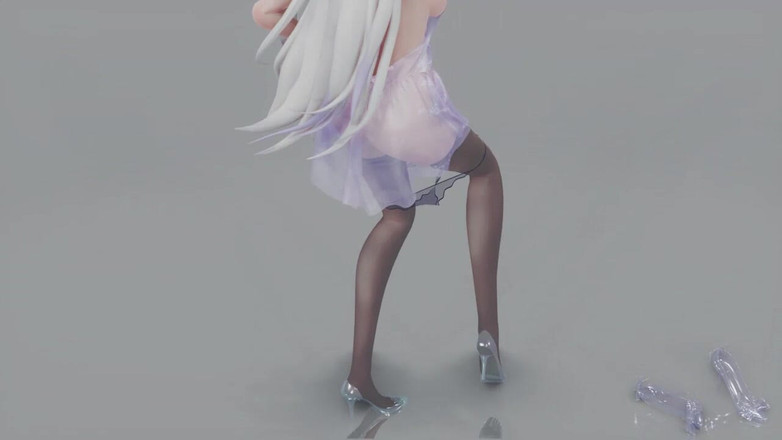 MikuMotion: Mmd Brown Eyed Girls; शीर ड्रेस; देखने के माध्यम से ऊँची एड़ी के जूते; Black Stockings