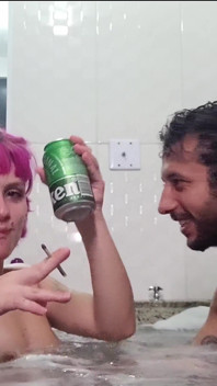This BBC Filled My Little Ass with Cum in the Jaccuzi