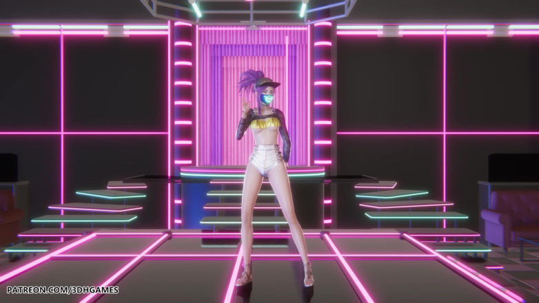 3D-Hentai Games: Mmd Hwasa - Na - Akali Sexy Striptease League of Legends Hentai...