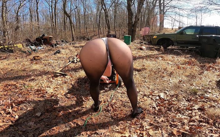 Sammi Starfish: Body de tanga sobre pantimedias - tareas al aire libre