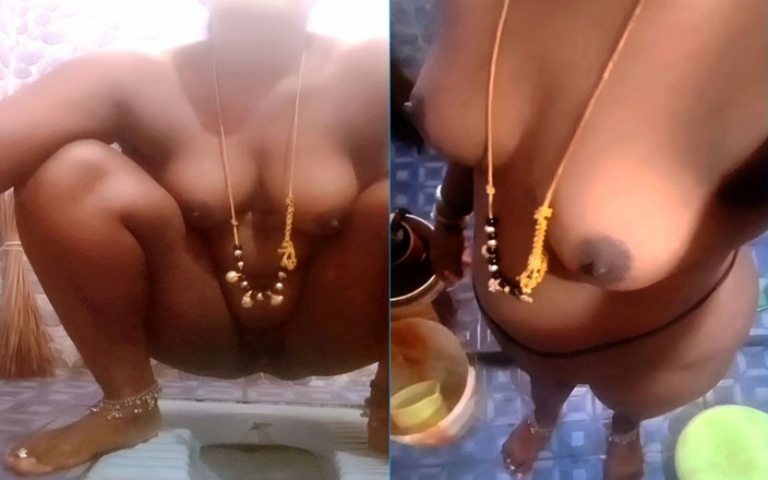 RenuRaj: Desi Tamil Naughty Wife Renu Secret Bathroom Nude Tease &amp; Saree...