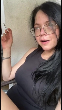 Chillout and Smoking Two Cigarettes of Course with My Two Naked Boob
