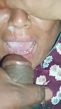 Cum on Wife Mouth