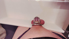 Lori Levine: Sissy Pissing Thru Cudnost Cage